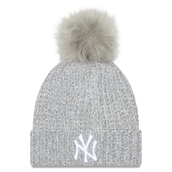 New Era Women's Winter BOBBLE Beanie - NY Yankees grey