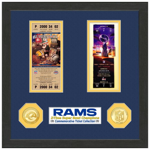 Los Angeles Rams Super Bowl Championship Ticket Coin Frame, Signs & Coins, Fan Gear