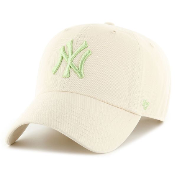 47 Brand Strapback Cap - CLEAN UP New York Yankees natural