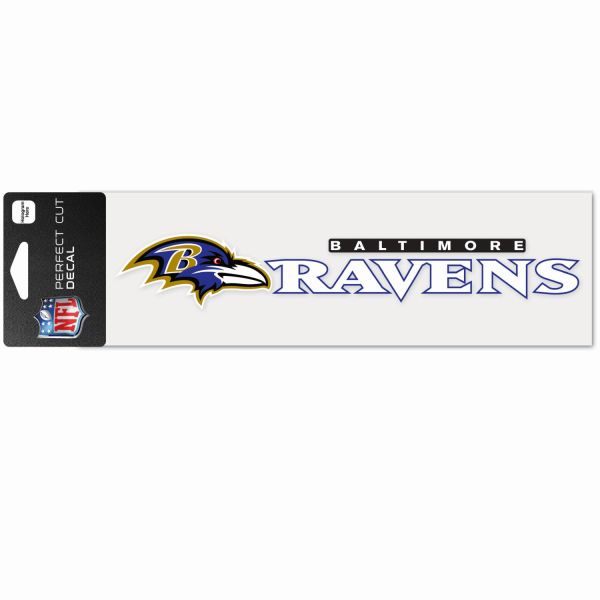 NFL Perfect Cut Aufkleber 8x25cm Baltimore Ravens