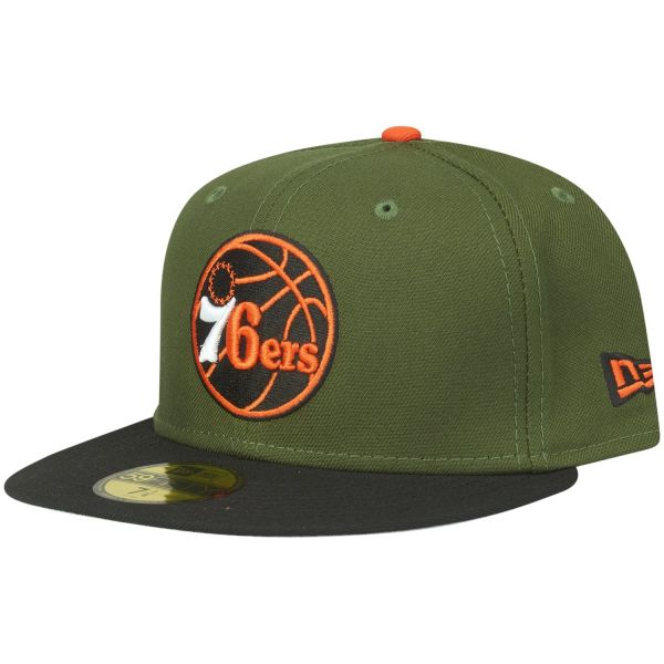 New Era 59Fifty Fitted Cap - Philadelphia 76ers rifle olive