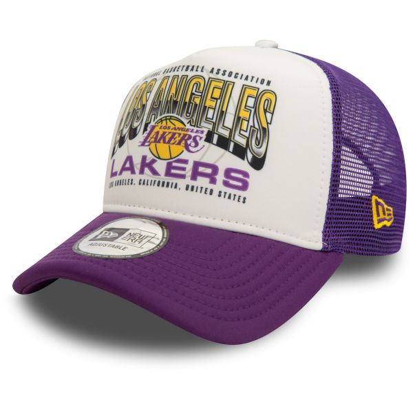 New Era A-Frame Mesh Trucker Cap - PRINT Los Angeles Lakers