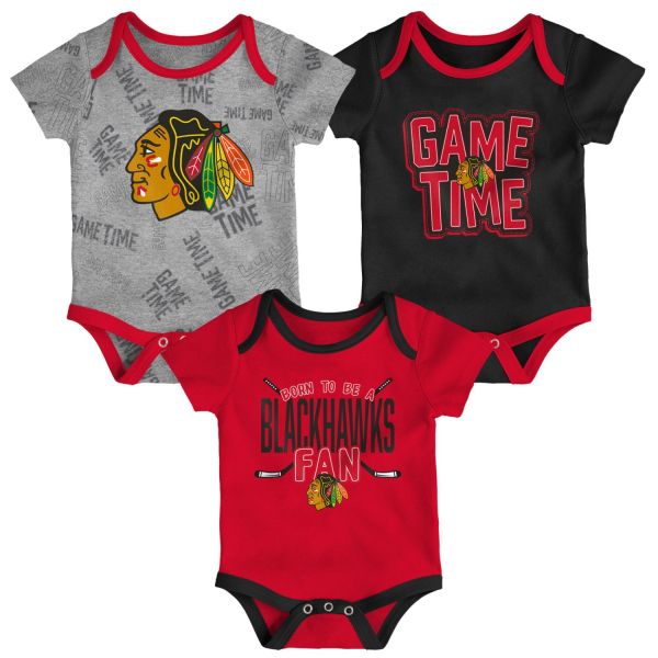 Outerstuff NHL Infant 3pcs Bodysuit-Set Chicago Blackhawks