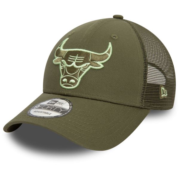 New Era 9Forty Mesh Trucker Cap - NBA Chicago Bulls oliv