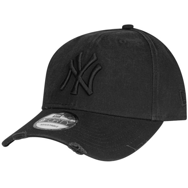 New Era 9Forty Strapback Cap - DISTRESSED NY Yankees noir