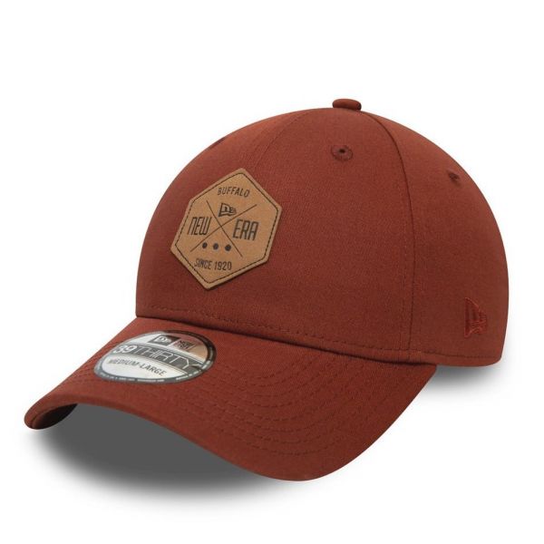 New Era 39Thirty Stretch Cap - HEX PATCH rust brown