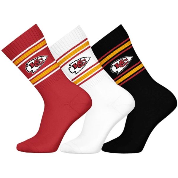 NFL Unisex Crew Socken - Kansas City Chiefs 3er Pack