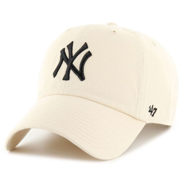 47 Brand Strapback Cap - CLEAN UP New York Yankees natural