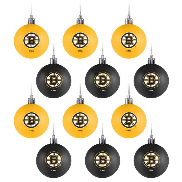 Boston Bruins 12-Pack Christmas Balls NHL Ornament Set