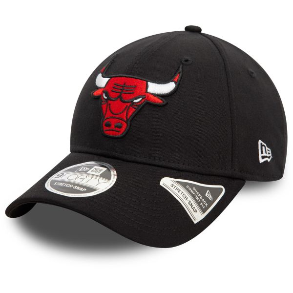 New Era 9Forty Stretch-Snap Cap - Chicago Bulls schwarz