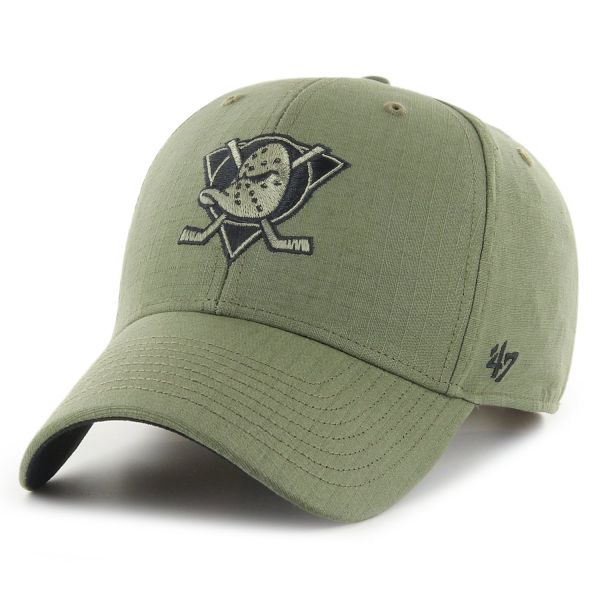 47 Brand Adjustable Cap - RIPSTOP GRID Anaheim Ducks olive