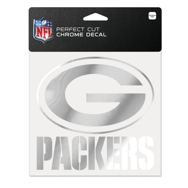 Wincraft Autocollant 15x15cm - NFL CHROME Green Bay Packers