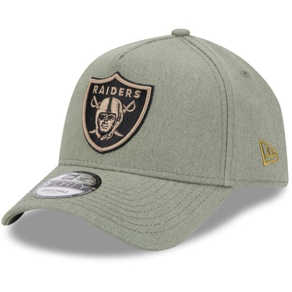 New Era A-Frame Trucker Leinen Cap - Las Vegas Raiders oliv