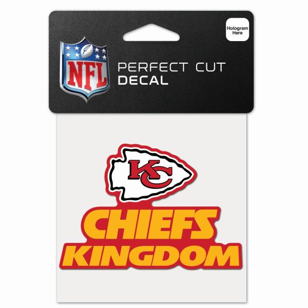 NFL Perfect Cut 10x10cm Decal Kansas City Chiefs SLOGAN