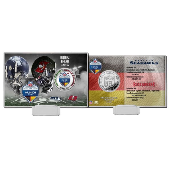 NFL Munich Game Buccaneers vs Seahawks Suspended Silver Box