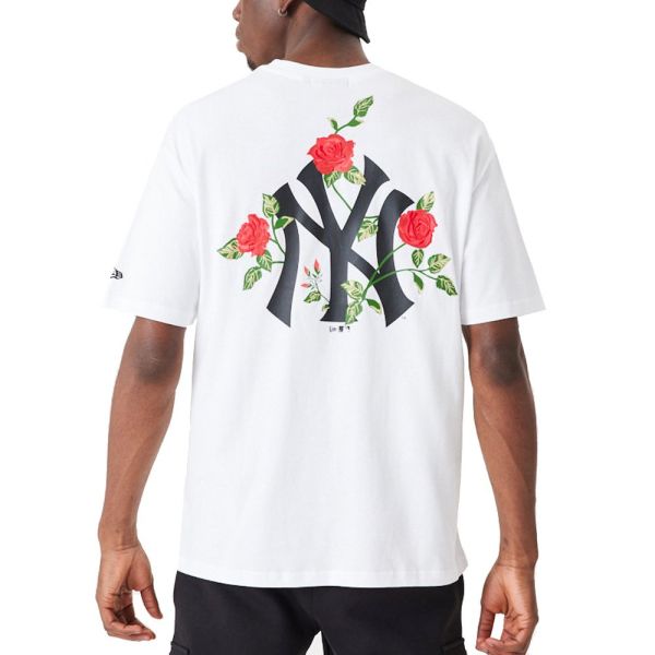 New Era Oversized Shirt - FLORAL New York Yankees blanc