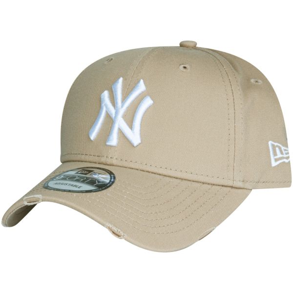 New Era 9Forty Strapback Cap - DISTRESSED NY Yankees camel