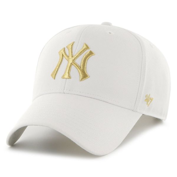 47 Brand Snapback Cap - MLB Metallic New York Yankees white