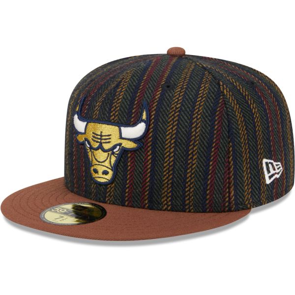 New Era 59Fifty Fitted Cap - HERRINGBONE Chicago Bulls