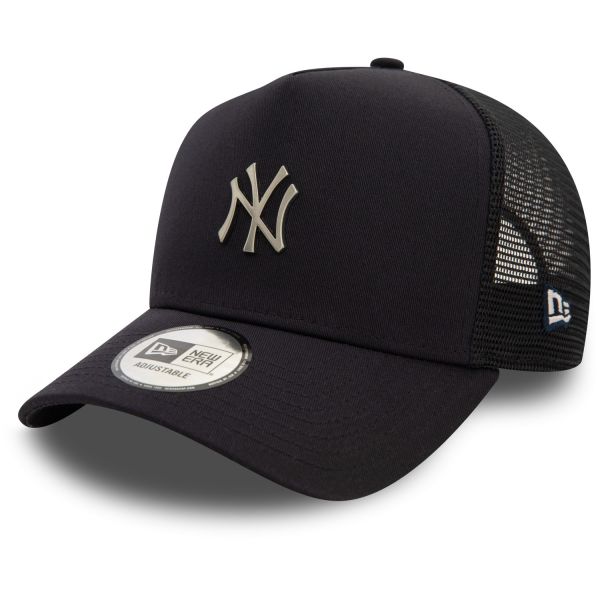 New Era A-Frame Trucker Cap - METAL BADGE New York Yankees