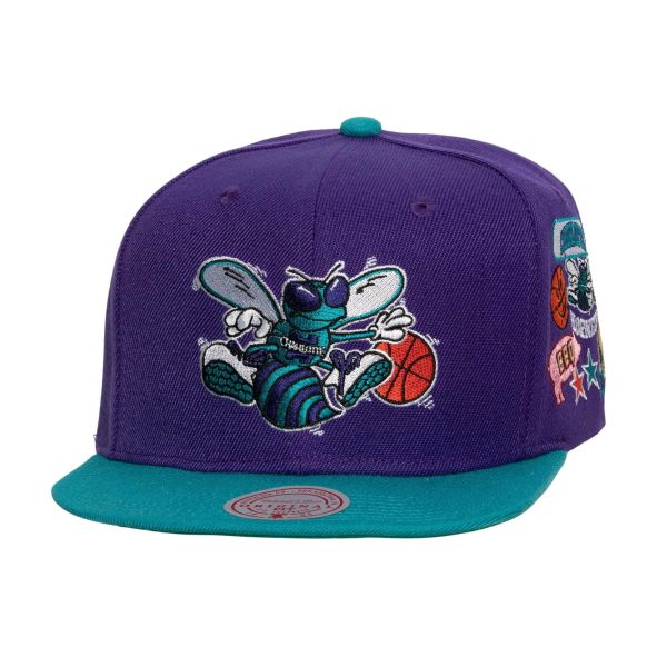 Mitchell & Ness Snapback Cap - SIDEPATCHES Charlotte Hornets