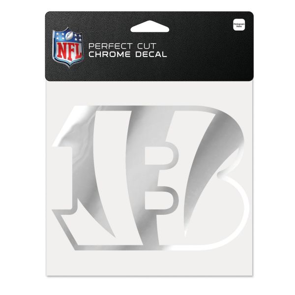 NFL Decal Sticker 15x15cm - CHROME Cincinnati Bengals