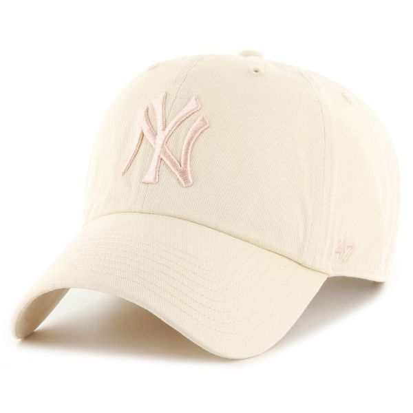 47 Brand Strapback Cap - CLEAN UP New York Yankees natural