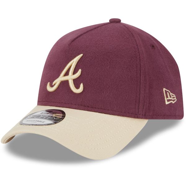 New Era A-Frame 9Forty Cap MOLESKIN Atlanta Braves maroon