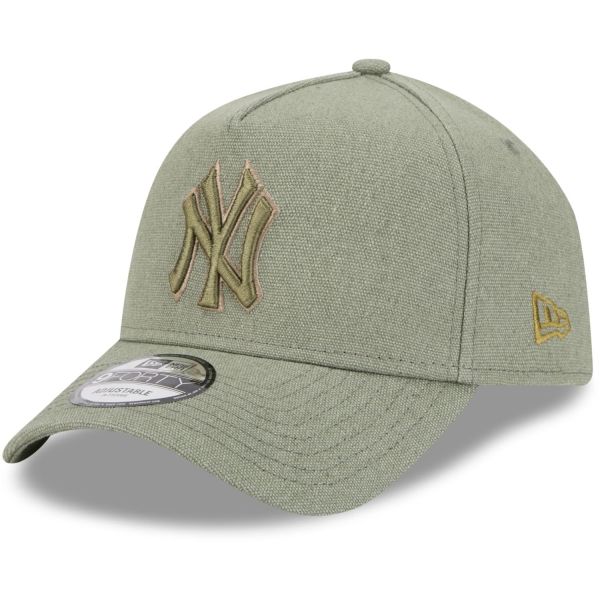 New Era A-Frame Trucker Linen Cap - New York Yankees olive