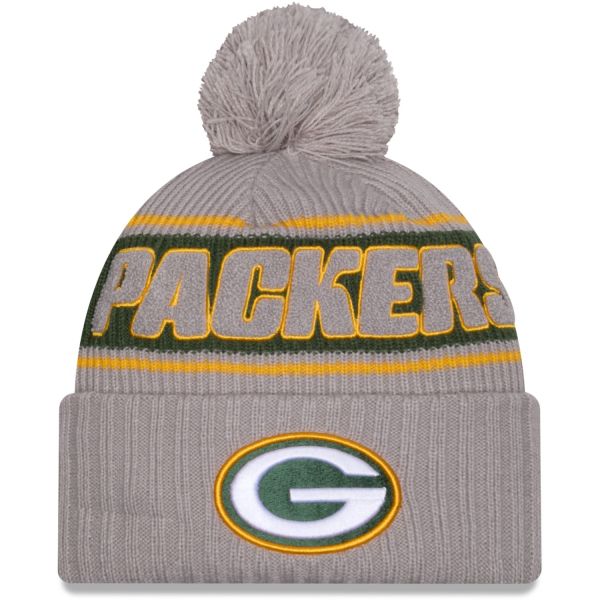 New Era NFL SIDELINE Bonnet Beanie - Green Bay Packers gris