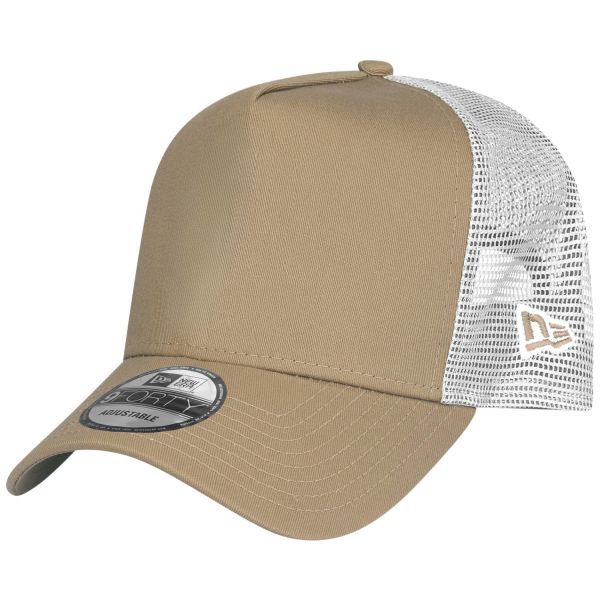 New Era A-Frame Mesh Trucker Cap - ESSENTIAL stone beige