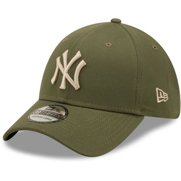 New Era 39Thirty Stretch Cap - New York Yankees olive stone