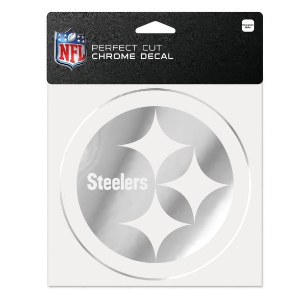 NFL Decal Sticker 15x15cm - CHROME Pittsburgh Steelers