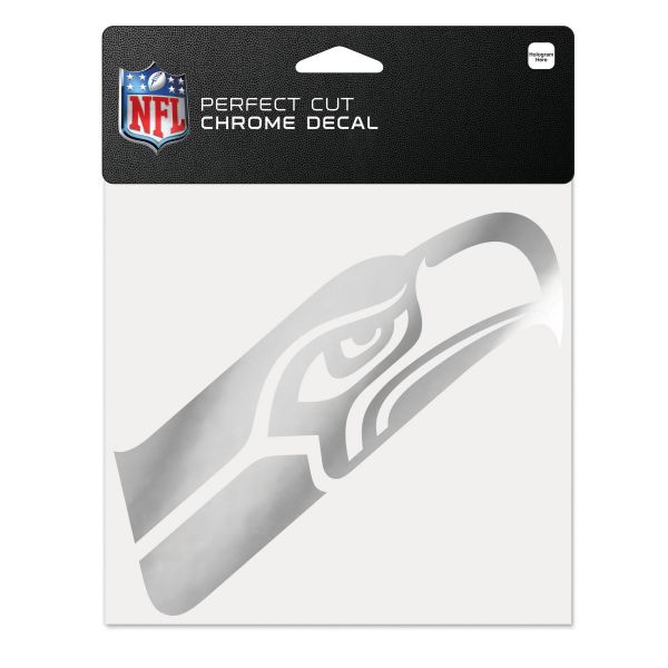 NFL Decal Sticker 15x15cm - CHROME Seattle Seahawks