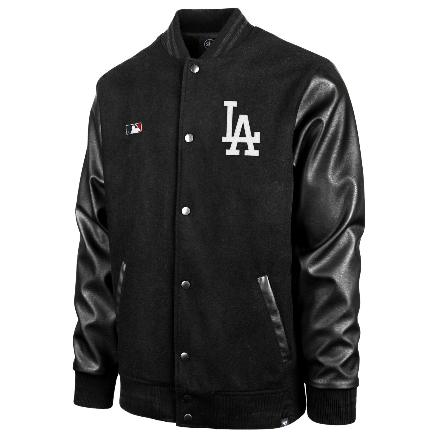 47 Brand Hoxton College Varsity Jacket - Los Angeles Dodgers Black M