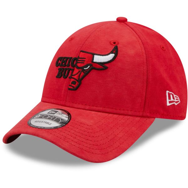 New Era 9Forty Strapback Cap - WASHED Chicago Bulls rouge