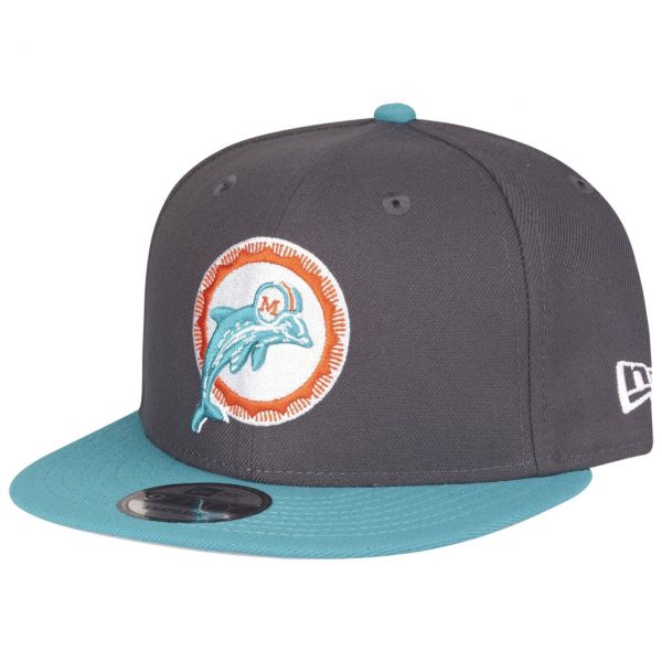 New Era 9Fifty Snapback Cap - Retro Miami Dolphins grey