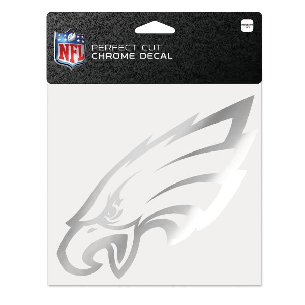 NFL Decal Sticker 15x15cm - CHROME Philadelphia Eagles