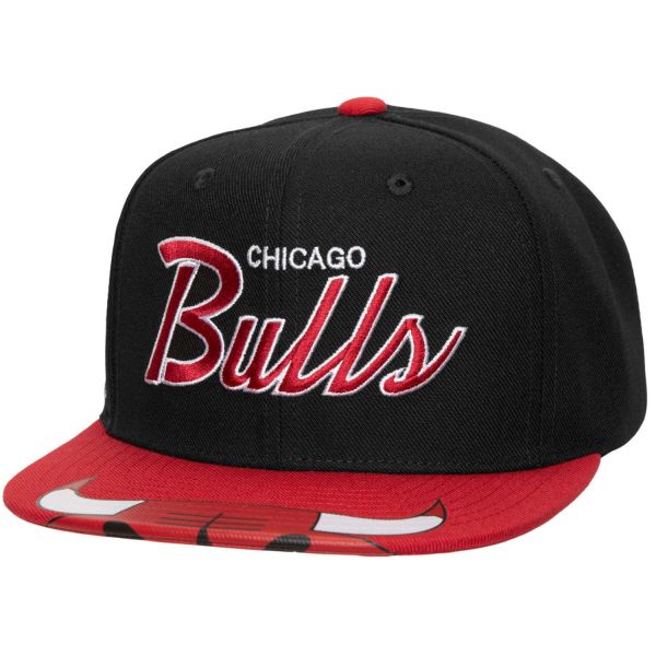 Mitchell & Ness Snapback Cap VISOR PRINT Chicago Bulls