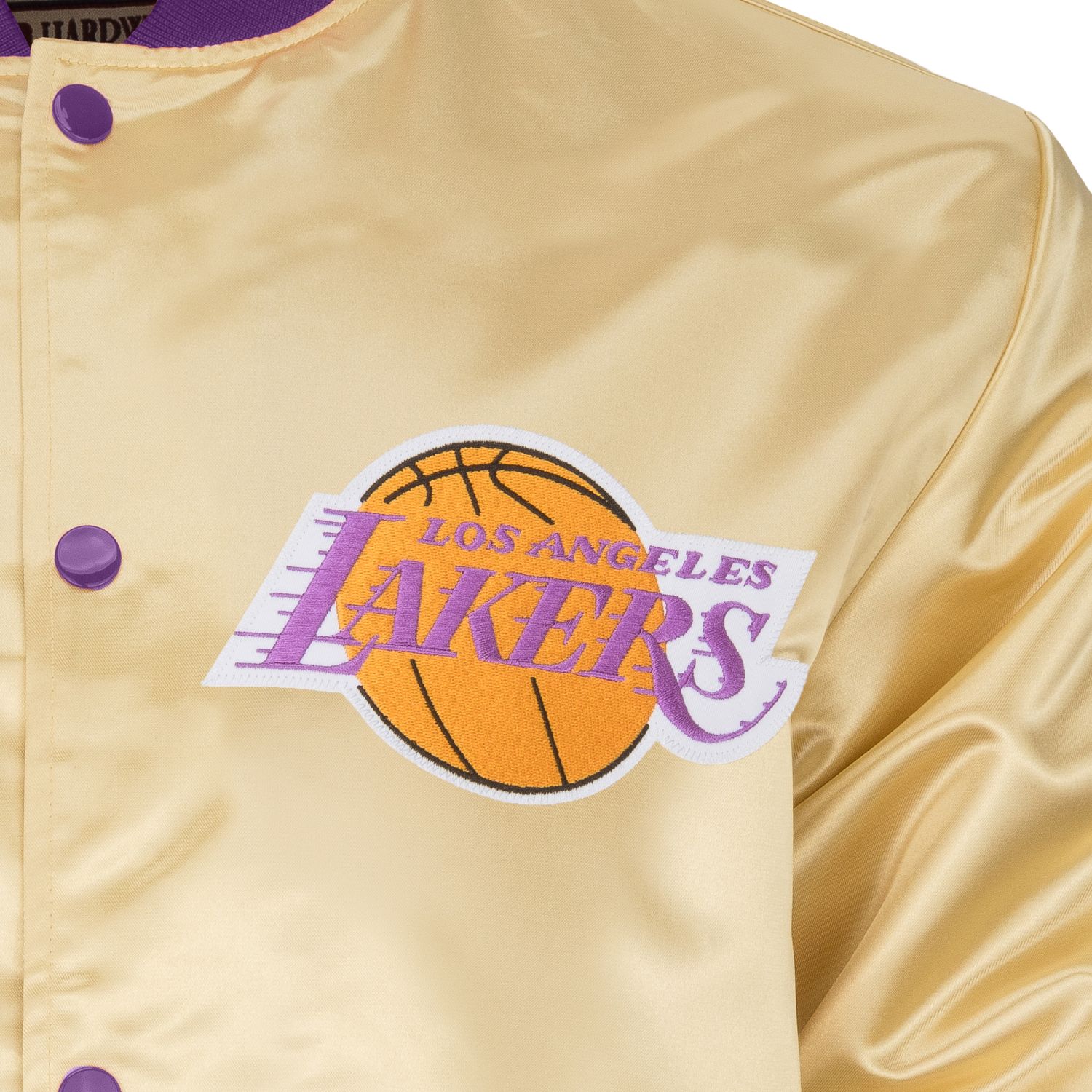 LA Lakers M&N Lightweight Satin Jacket Gold - The Locker Room of