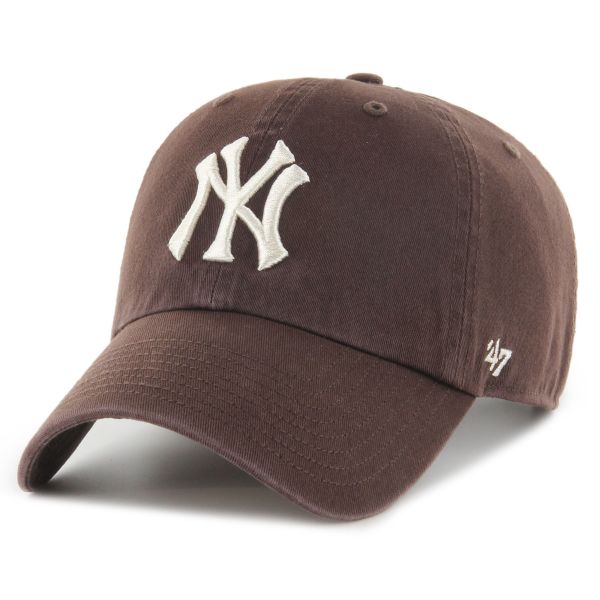 47 Brand Strapback Cap - CLEAN UP New York Yankees brun