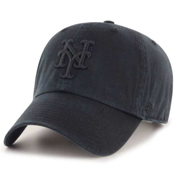 47 Brand Relaxed Fit Cap - CLEAN UP New York Mets noir