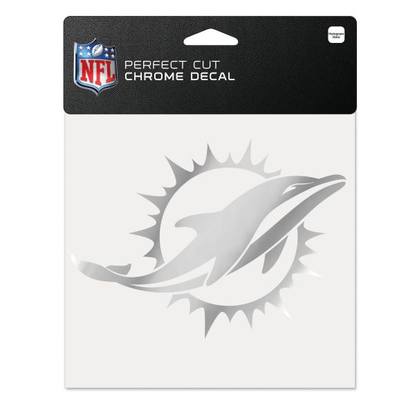 Wincraft Autocollant 15x15cm - NFL CHROME Miami Dolphins