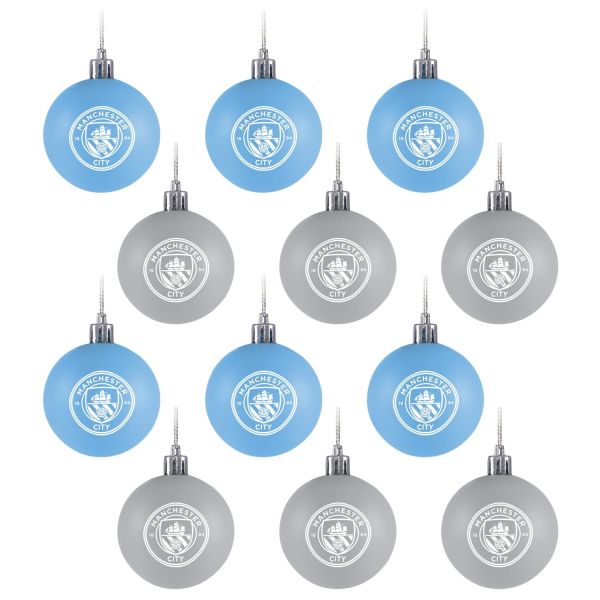 Manchester City FC 12-Set Ensemble Boules de noel