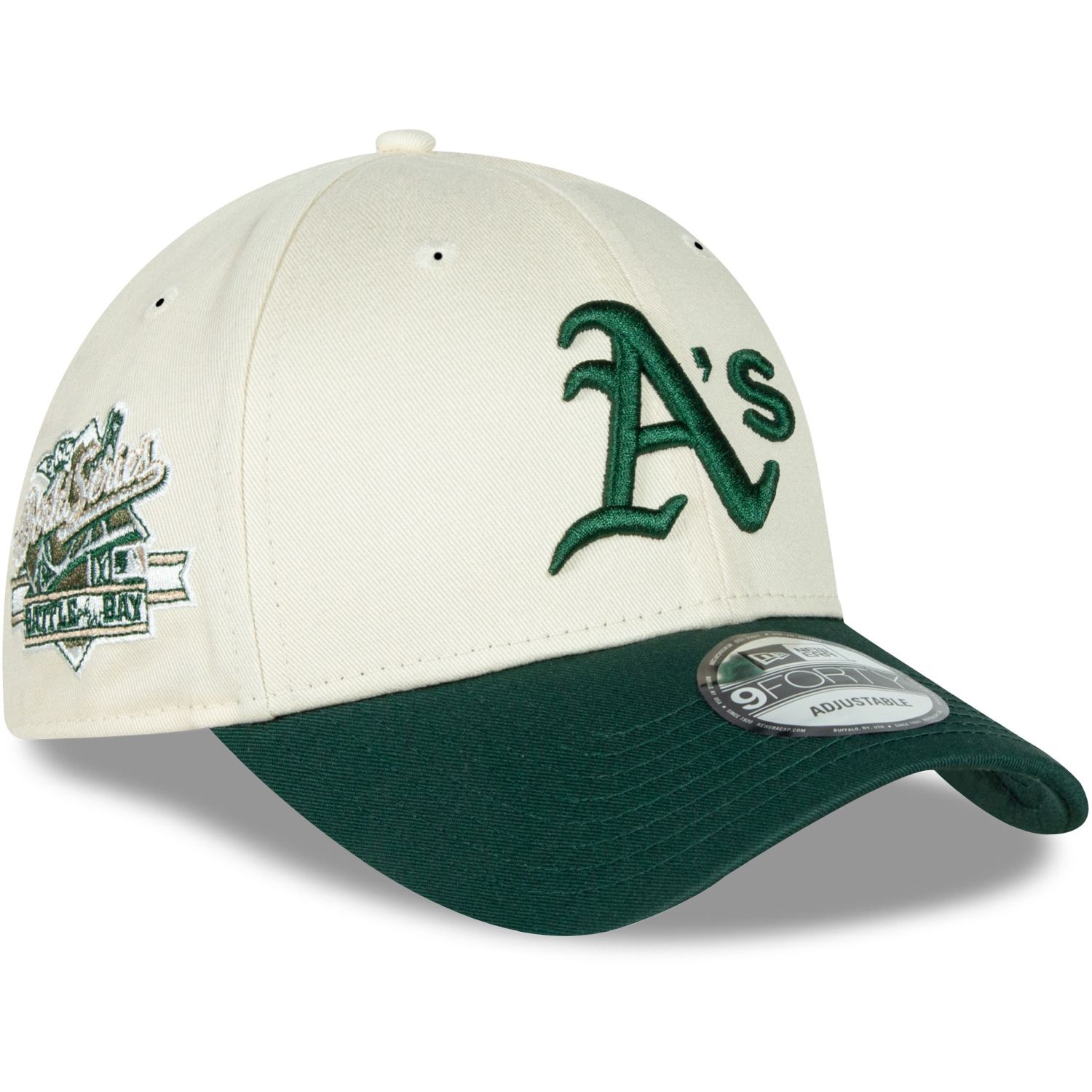 Green New Era MLB Oakland Athletics 9FORTY Side Patch Cap