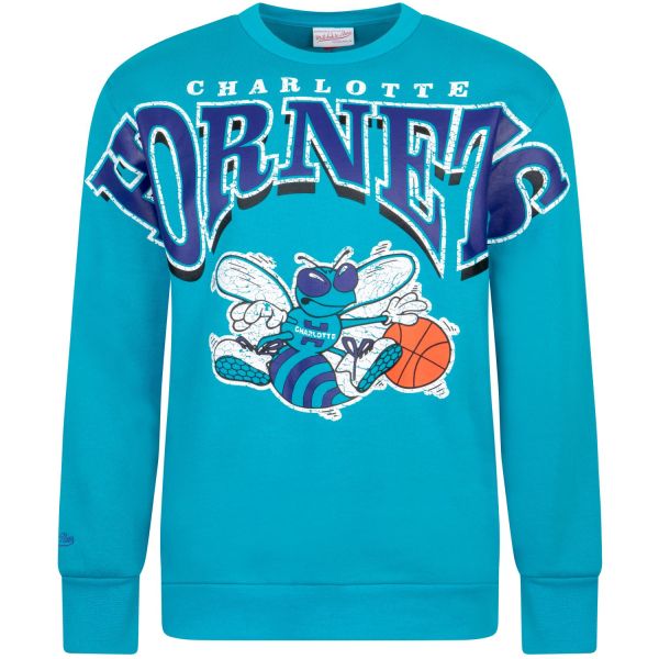 Mitchell & Ness Fashion Fleece Pullover Charlotte Hornets