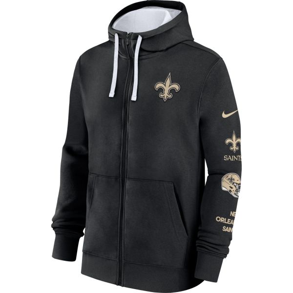 New Orleans Saints Nike Club Fleece Full-Zip Hoody