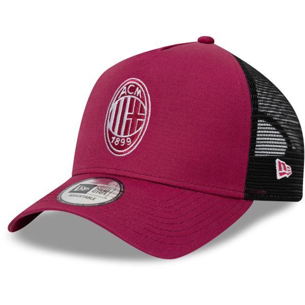 New Era A-Frame Trucker Cap - AC MILAN ruby