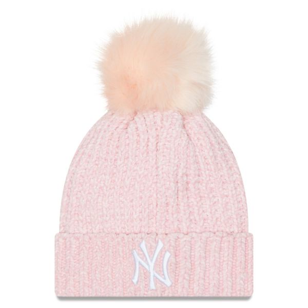 New Era Women's Winter BOBBLE Beanie - NY Yankees rose