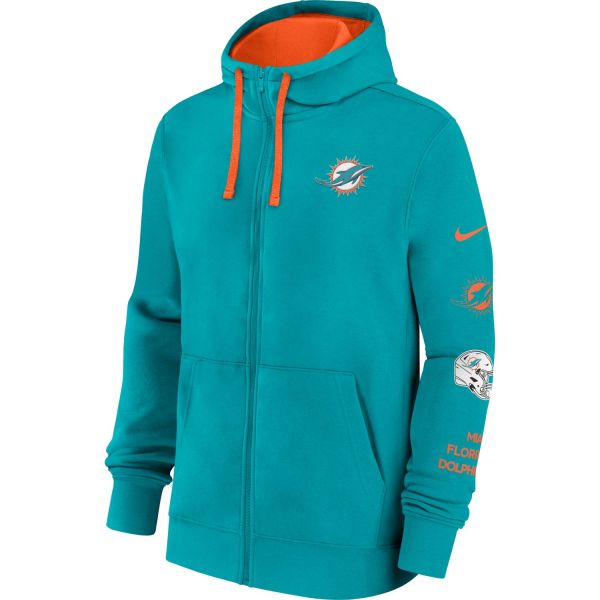 Miami Dolphins Nike Club Fleece Full-Zip Hoody